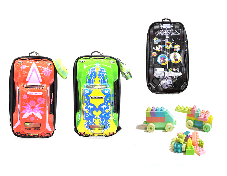 智力积木玩具 甲壳虫车形背包（24PCS/袋） 13115B