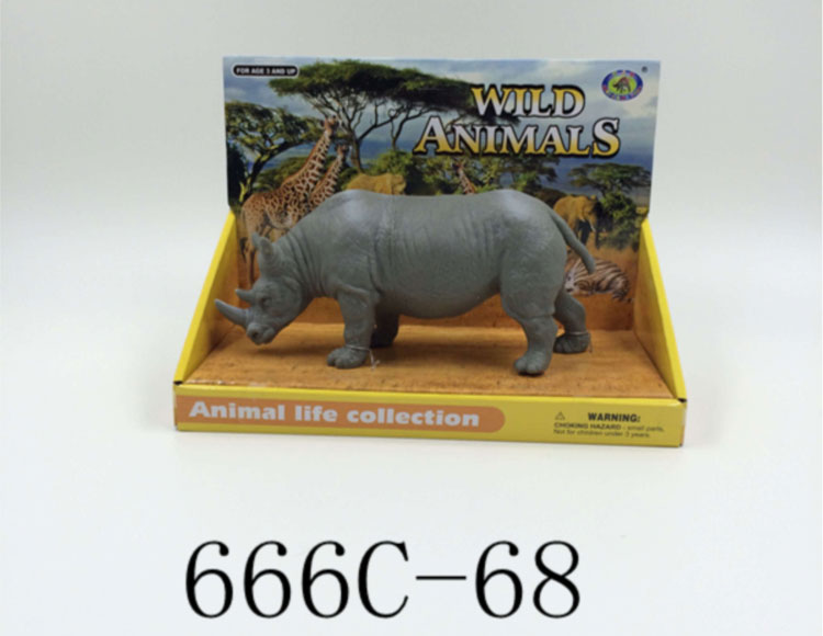 搪塑动物犀牛 666C-68