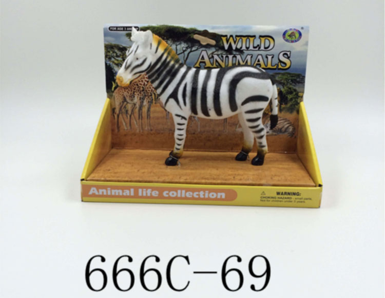 搪塑动物斑马 666C-69