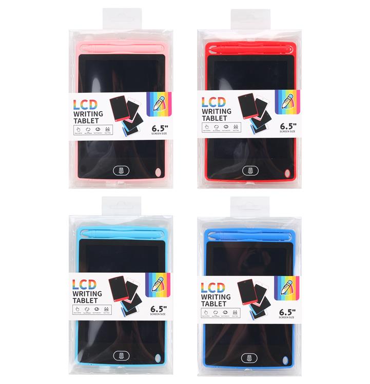 4色6.5寸LCD，ABS液晶写字板,彩色屏（包电.CR2025电池一颗） C65B