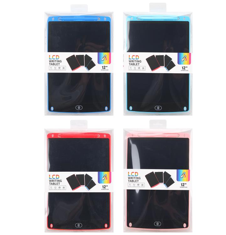 4色12寸LCD，ABS液晶写字板，彩色屏（包电.CR2025电池一颗） C12B