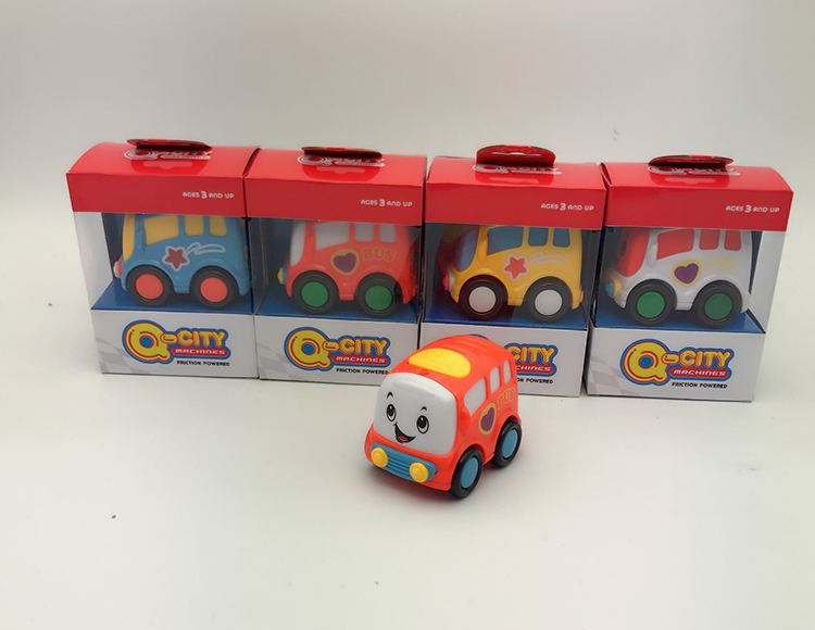 4色惯性带动作卡通大巴 2012-3B