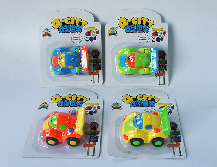 4色惯性带动作卡通赛车 2012-4A