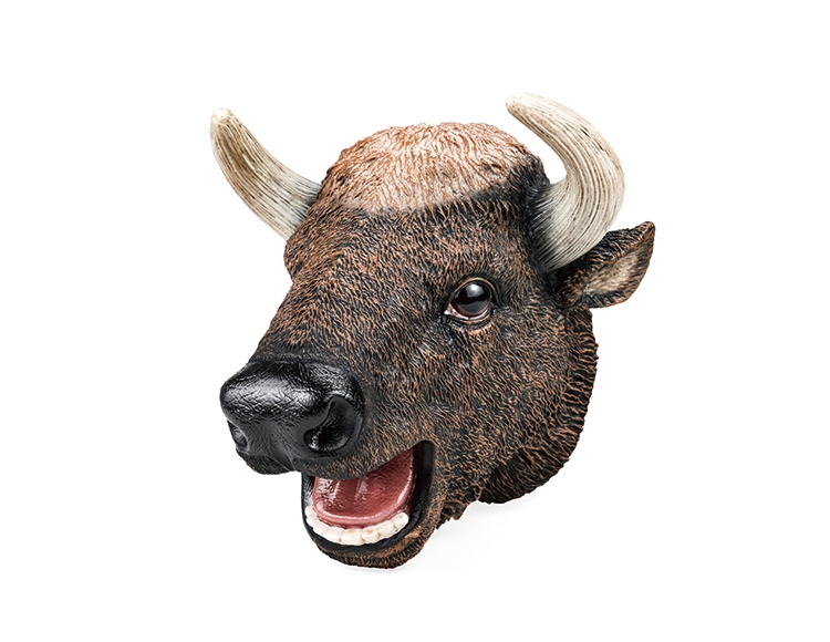 美洲野牛手偶头 X343