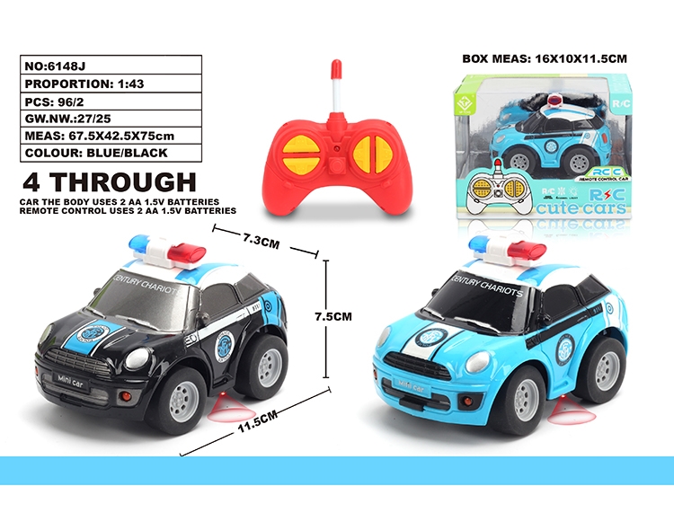 1：43Q版MINI警车 6148J