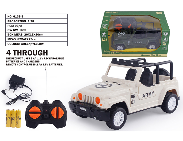 1:28四通吉普军车(包电) 6138-3