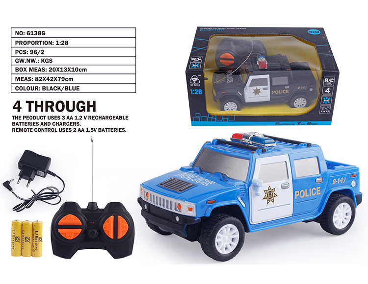 1:28四通悍马警车(包电) 6138G