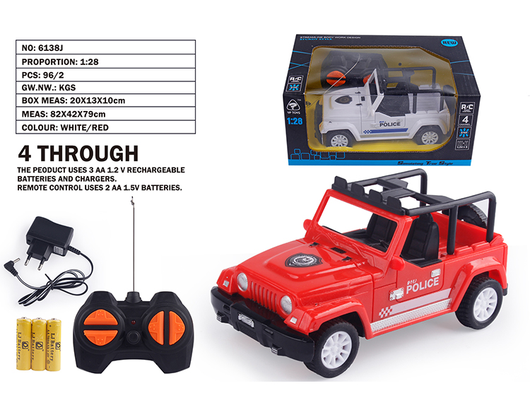 1:28四通吉普警车(包电) 6138J