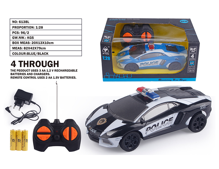 1:28四通兰博基尼警车(包电) 6138L