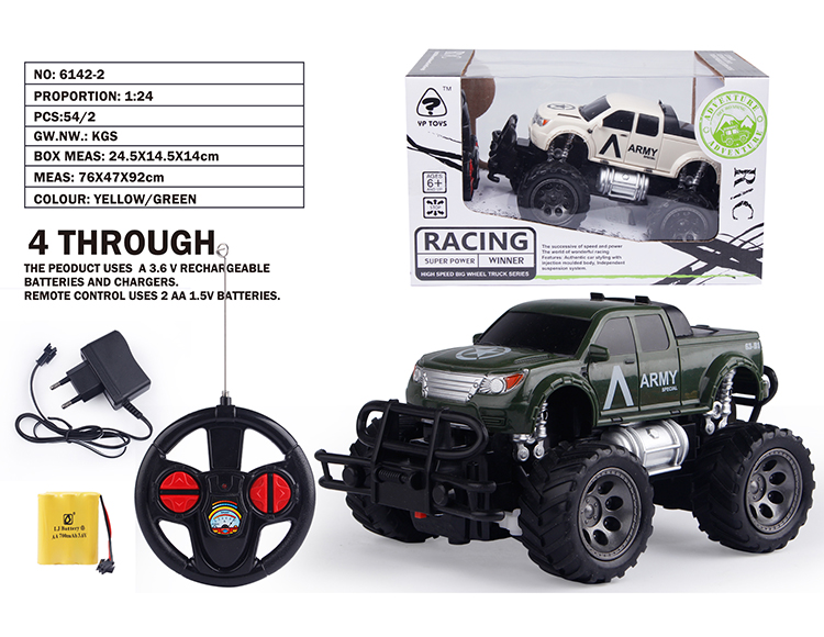 1:24皮卡越野军车(包电) 6142-2