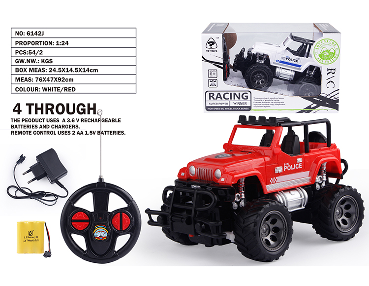 1:24吉普越野警车(包电) 6142J