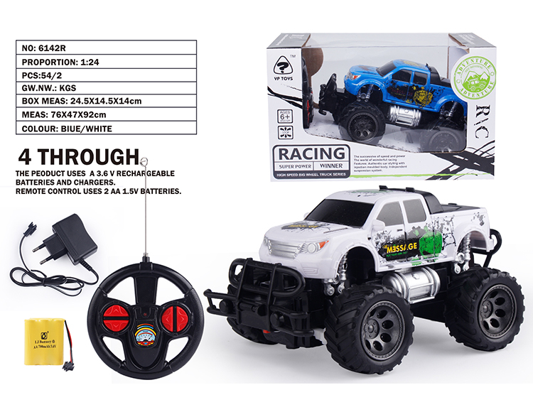 1:24皮卡车身移印越野车(包电) 6142R