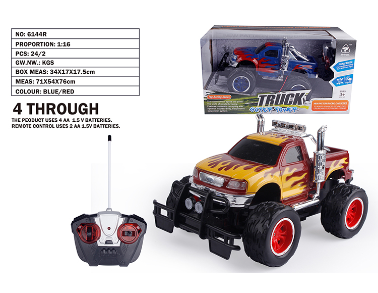 1:16皮卡车身喷火龙越野车 6144R