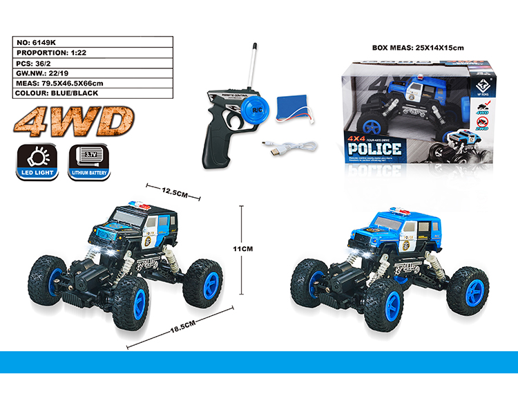 1:22 四驱奔驰警车攀爬车 6149K