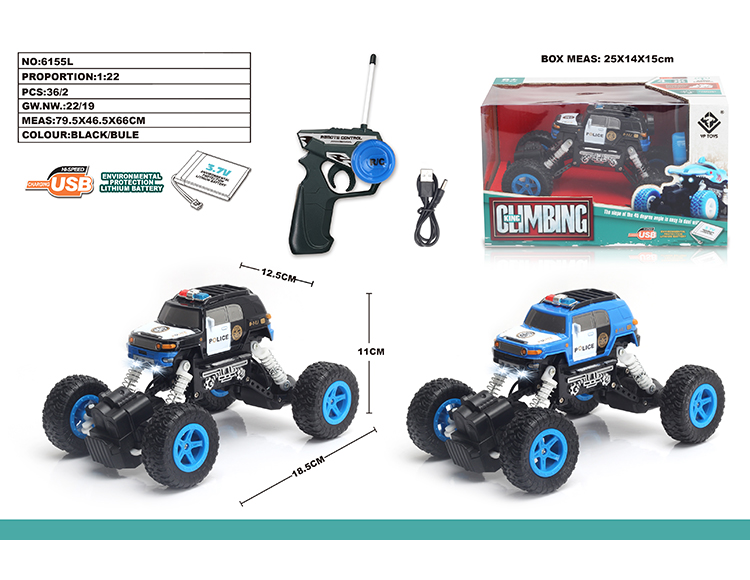 1：22 丰田警车攀爬车 6155L