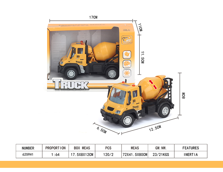 1：64回力德式搅拌工程车 6259H1