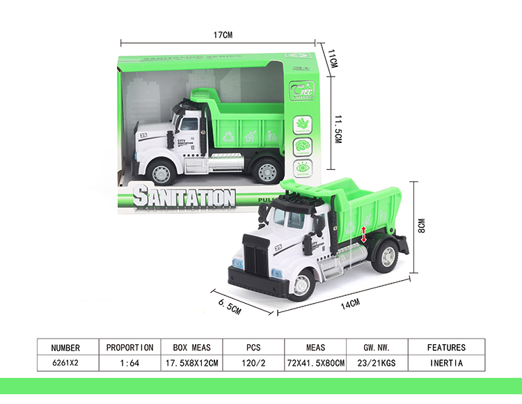 1：64回力美式环卫卡车 6261X2
