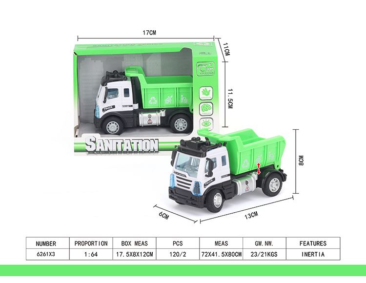 1：64回力欧式环卫卡车 6261X3