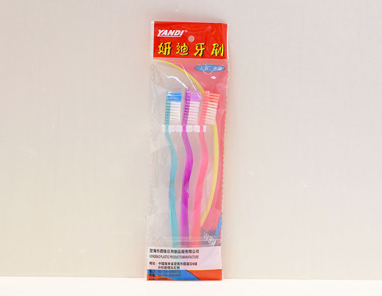 3支1袋牙刷（透明） 3076