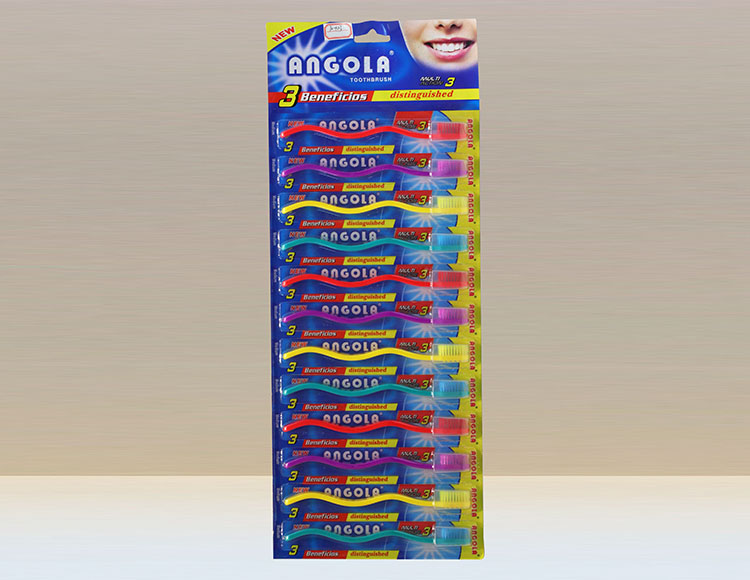 波浪型牙刷透明 K-103