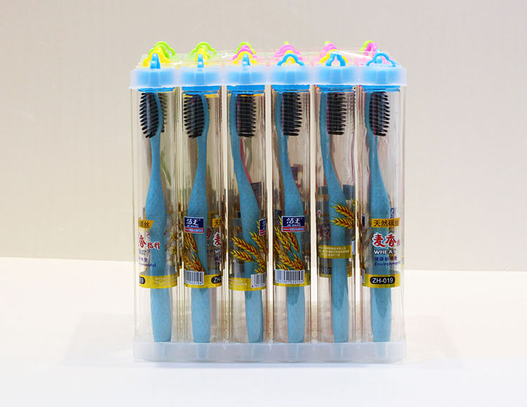 麦秆牙刷(大圆管30支1插卡 ZH-019