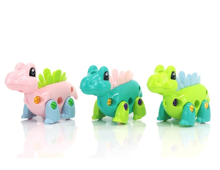 益智拆装拖拉卡通动物背龙 PT6012