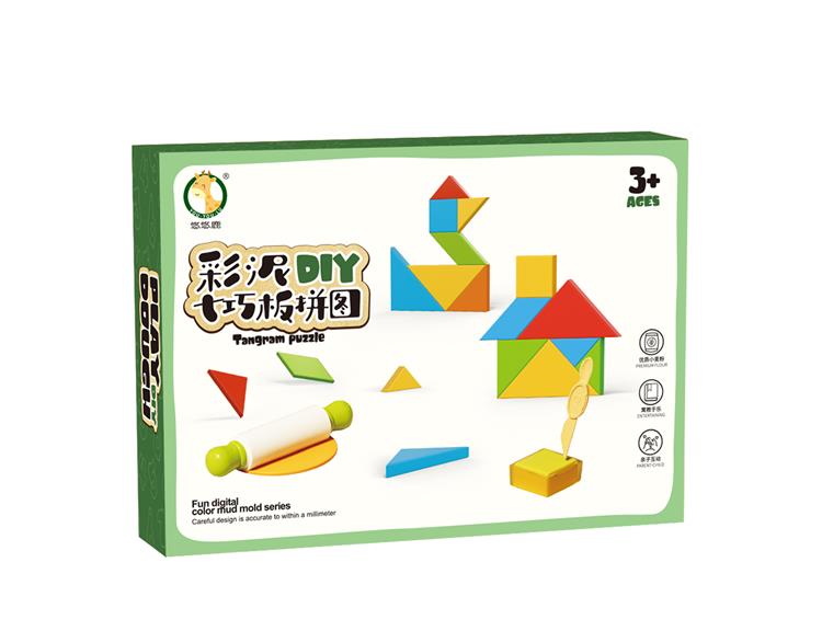 彩泥七巧板拼图 PT5265