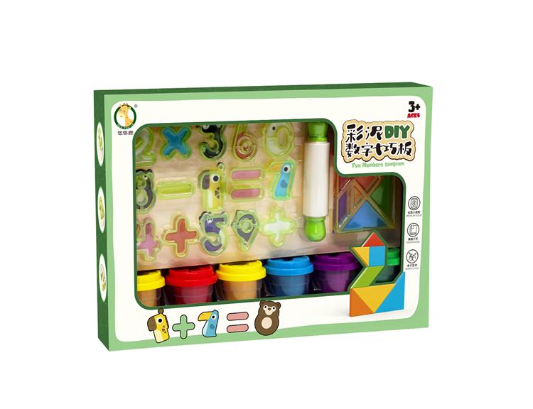 彩泥DIY七巧板拼图 PT5269