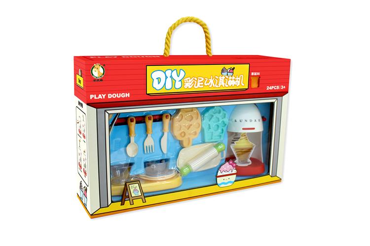 彩泥冰淇淋机配收纳架套装 PT5282
