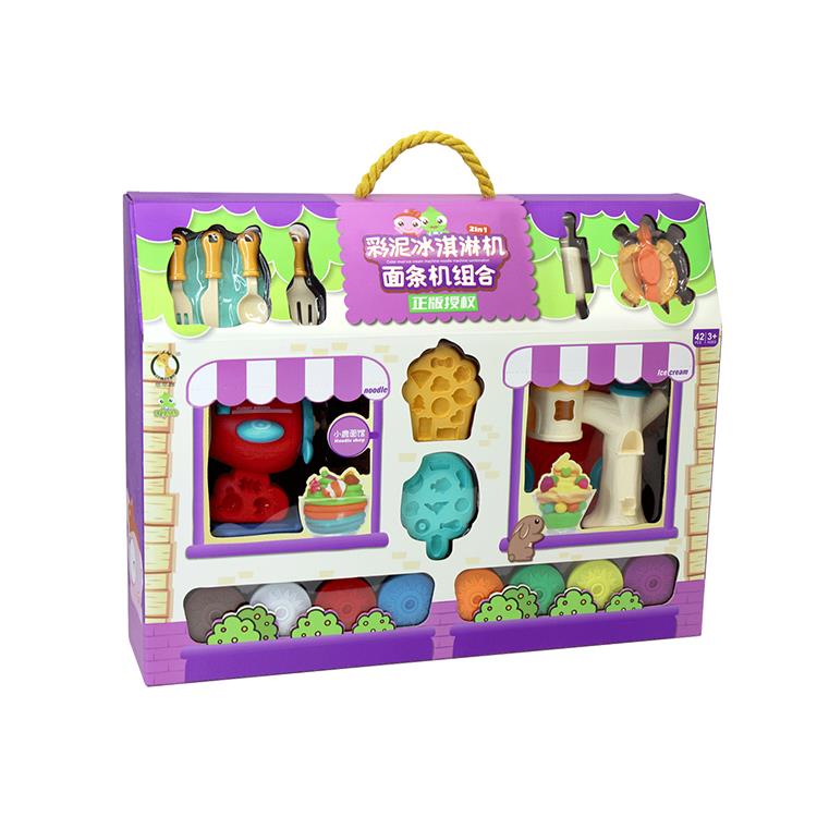 好奇动物冰淇淋彩泥机+飞机彩泥面条机 PT5509
