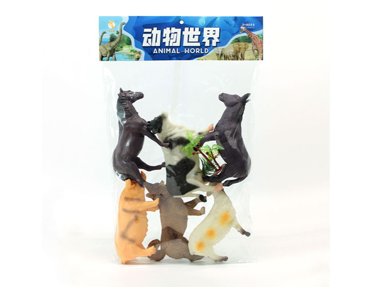 农场家畜六只（马、驴、牛、绵羊、狗、猪） PT7113