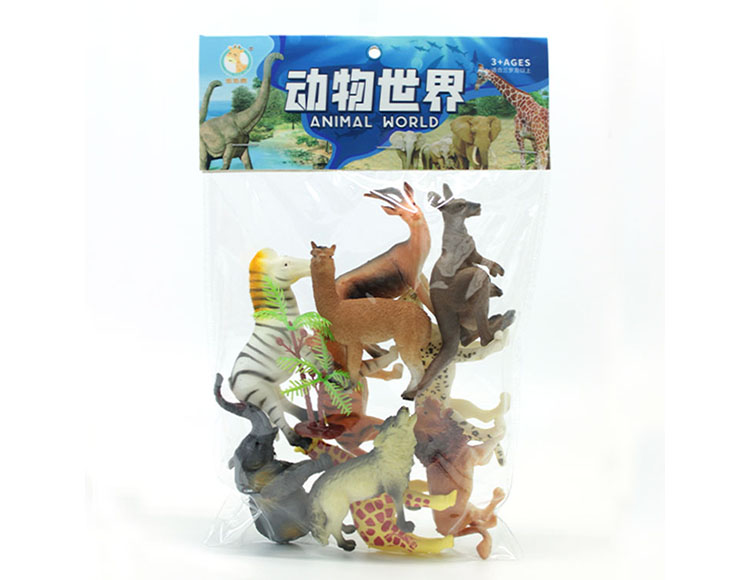 动物（梅花鹿、斑马、袋鼠、长颈鹿、大象、狮子、羊驼、豹子、老虎、狼、小树） PT7127