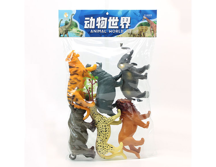 动物（大象、狮子、豹子、老虎、河马、犀牛、小树） PT7128