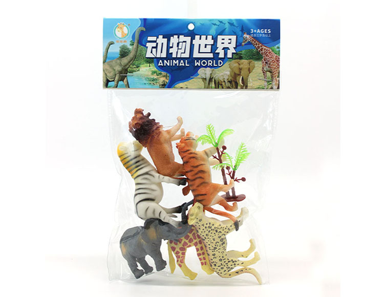 动物（大象、斑马、狮子、豹子、老虎、长颈鹿、小树）混装 PT7131