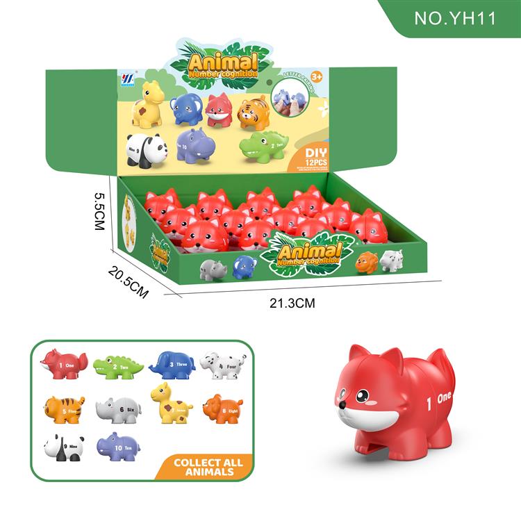 12合1狐狸数字动物配对 YH11