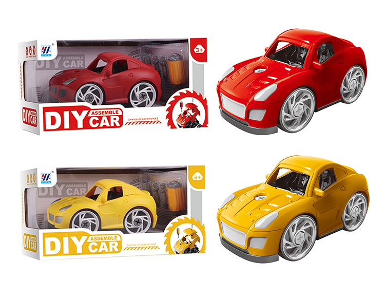 DIY Q版法拉利拆装车（红/黄2色混装） YH559-011A