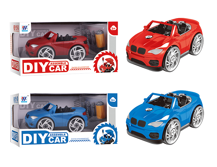 DIY Q版宝马拆装车（红/蓝2色混装） YH559-014