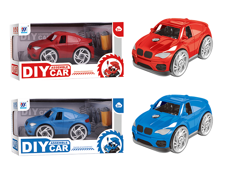 DIY Q版宝马拆装车（红/蓝2色混装） YH559-014A
