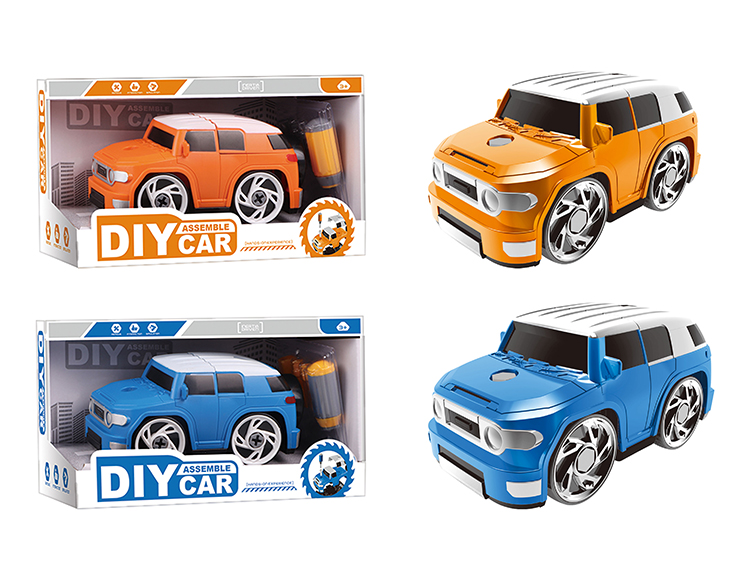 DIY Q版酷路泽拆装车（橙/蓝2色混装） YH559-019A