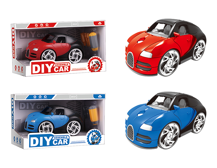 DIY Q版布加迪拆装车（红/蓝2色混装） YH559-020A