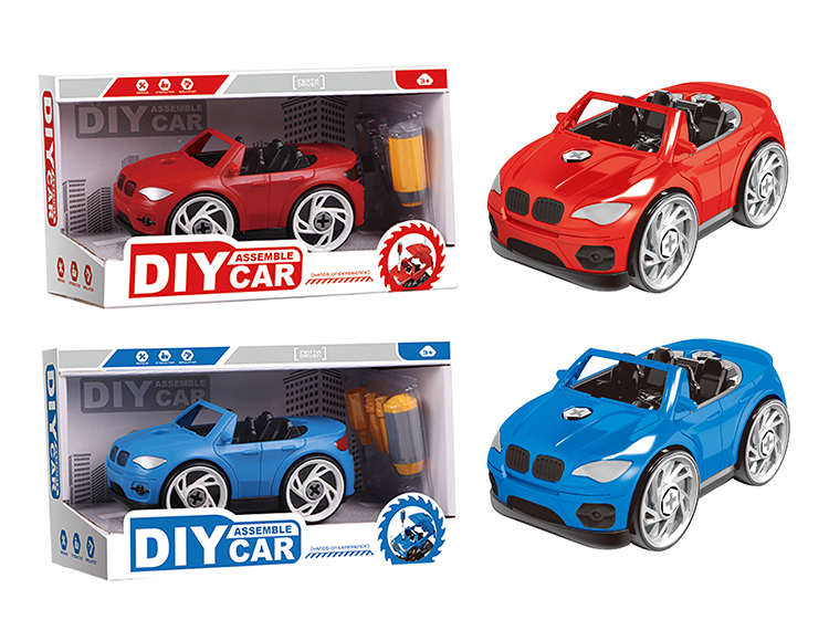 DIY Q版宝马拆装车（红/蓝2色混装） YH559-021