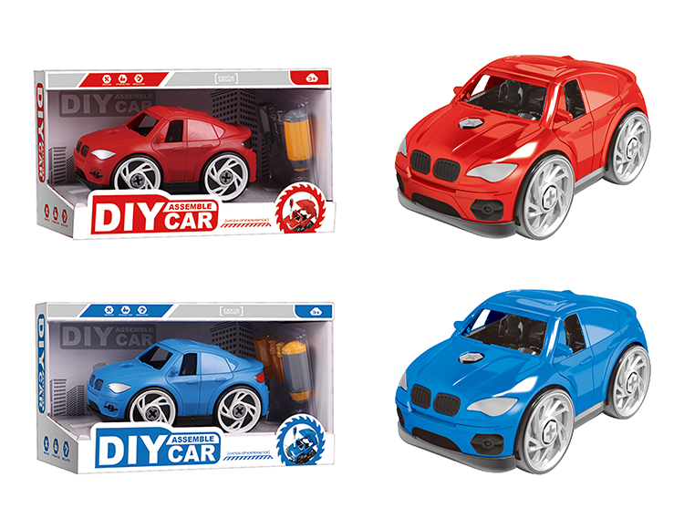 DIY Q版宝马拆装车（红/蓝2色混装） YH559-021A