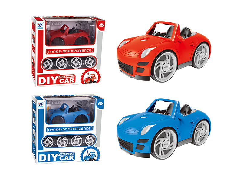 DIY Q版保时捷拆装车（红/蓝2色混装） YH559-023