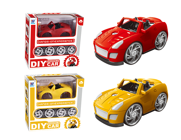 DIY Q版法拉利拆装车（红/黄2色混装） YH559-025
