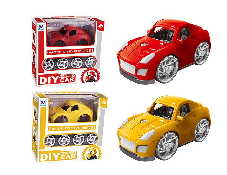 DIY Q版法拉利拆装车（红/黄2色混装） YH559-025A