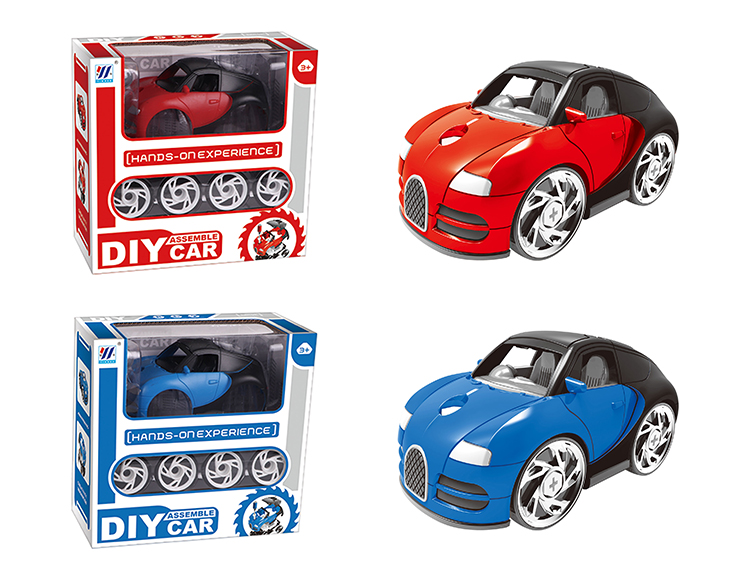 DIY Q版布加迪拆装车（红/蓝2色混装） YH559-027A