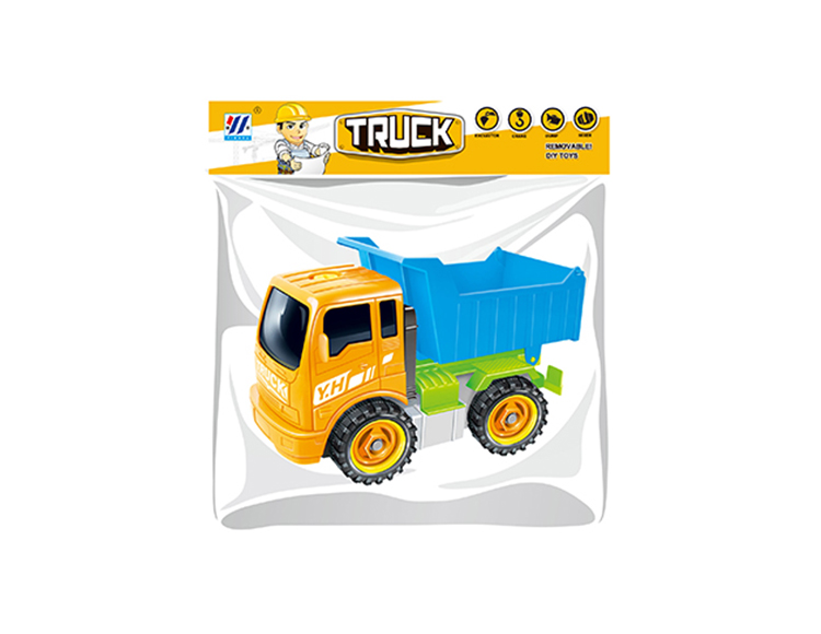 DIY自卸卡车惯性拆装卡通工程车（四色混装） YH559-19C