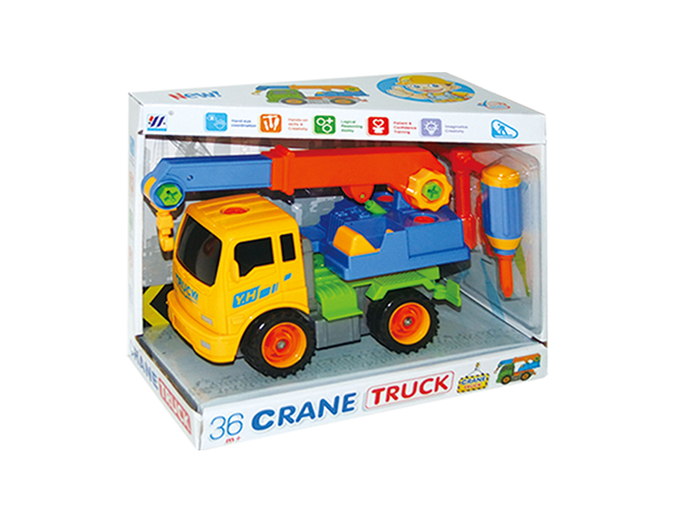 DIY吊车惯性拆装工程车（四色混装） YH559-1B