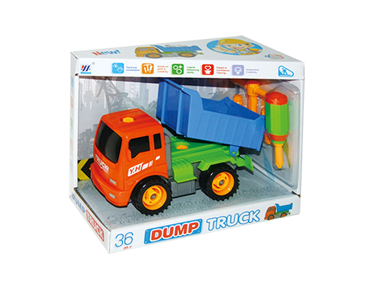 DIY自卸卡车惯性拆装工程车（四色混装） YH559-1C