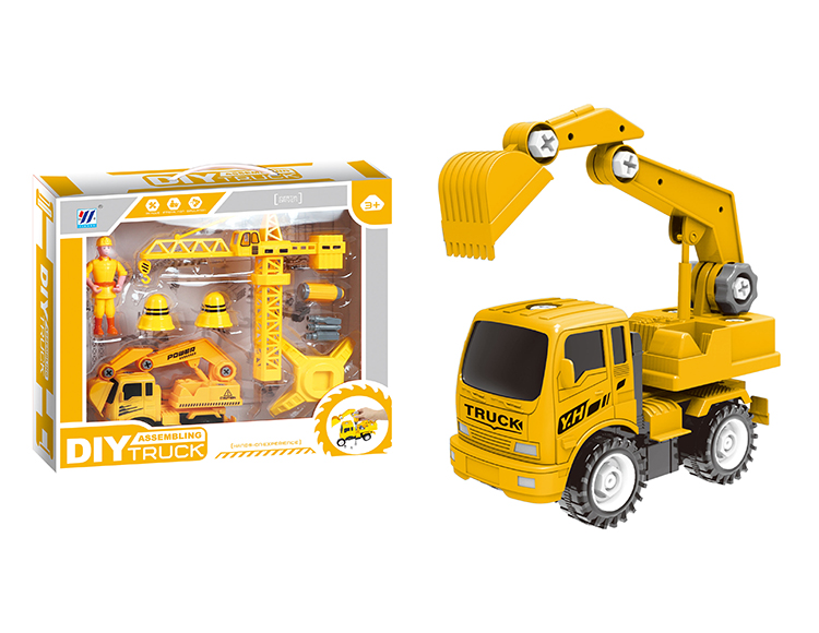 DIY挖掘机惯性拆装仿真工程车配吊塔套装 YH559-35A